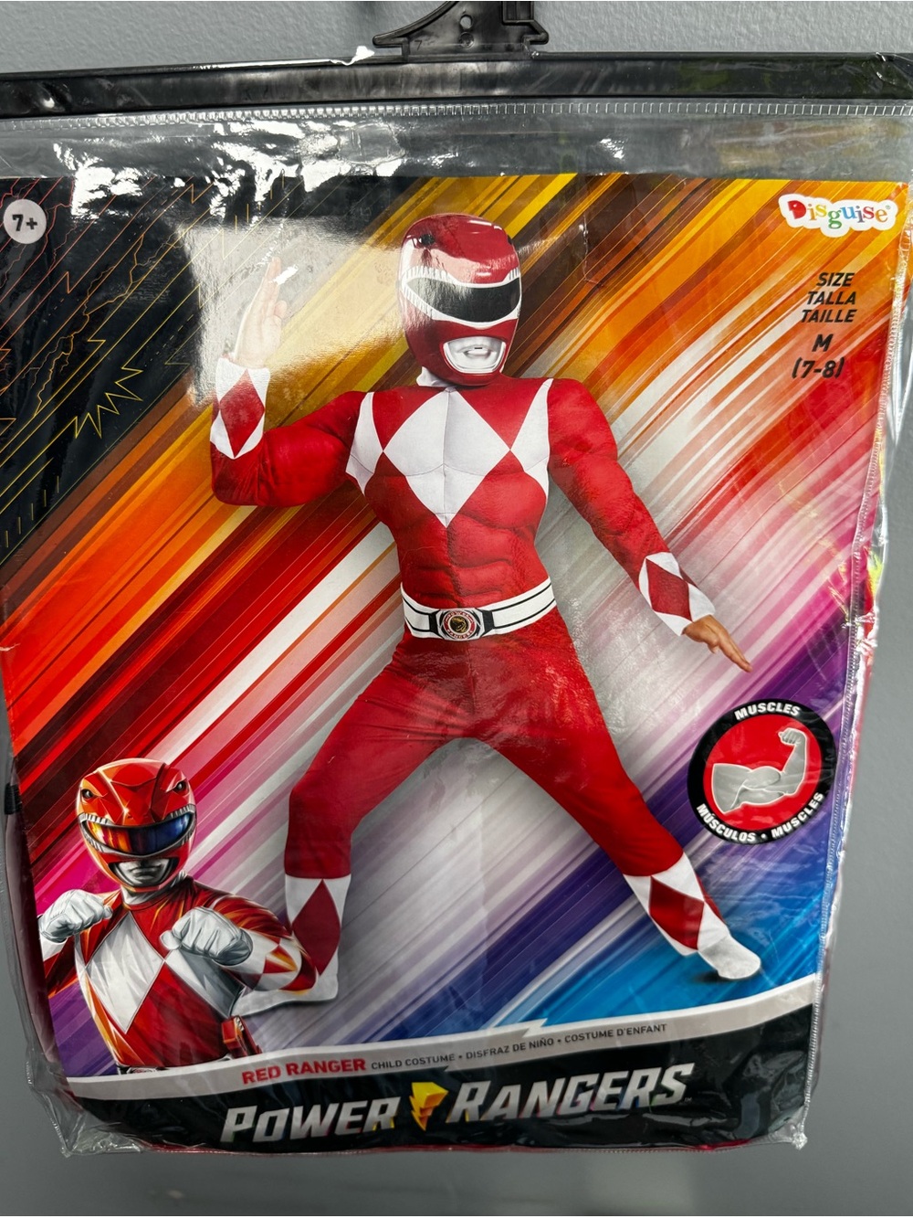 Power Ranger Red Ranger Costume M 7-8 suit and mask